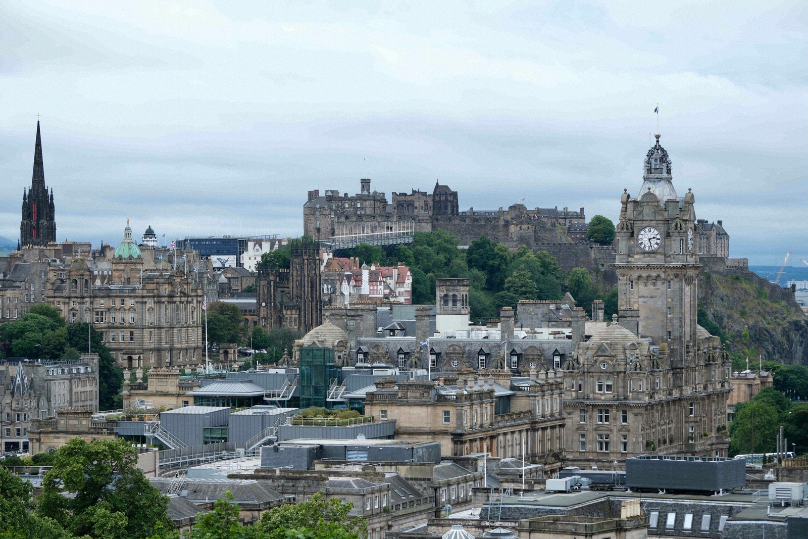 View from Calton Hill over Edinburgh's Old Town and the Castle