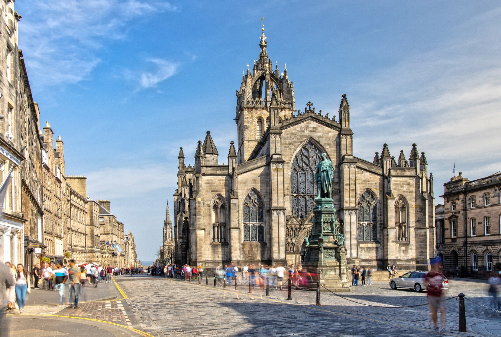 St Giles' Cathedral with its crown spire on the Royal Mile